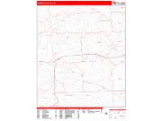 Farmington Hills Wall Map Zip Code Red Line Style 2022